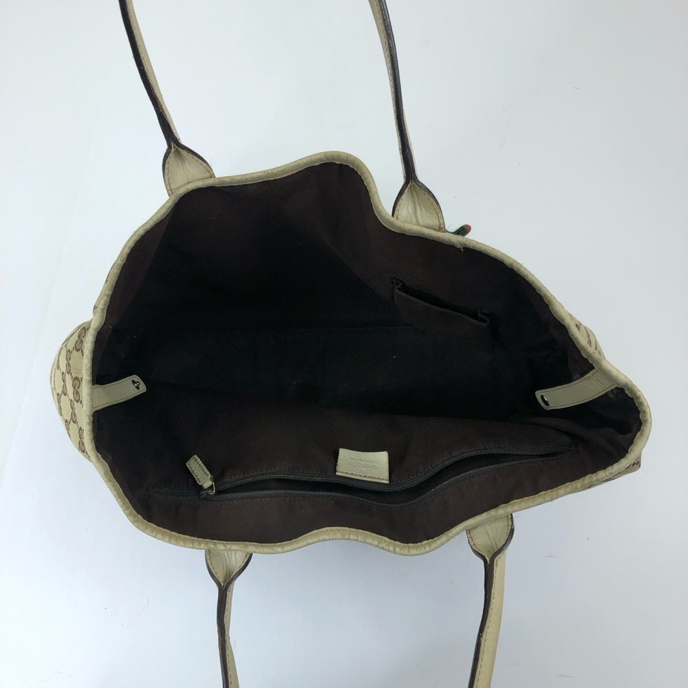Gucci Beige and Brown GG Pattern Tote - Picture 14 of 15